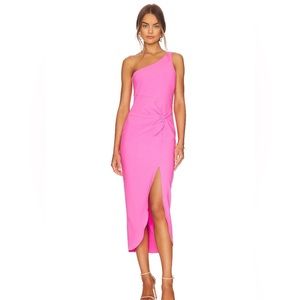 Likely Revolve Size 2 pink one shoulder dress